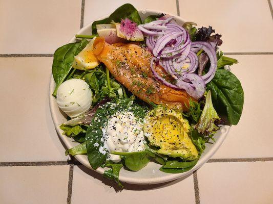 Lox salmon bowl