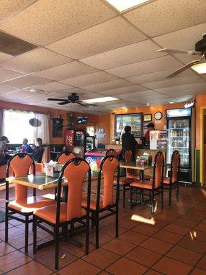 Inside dining room.