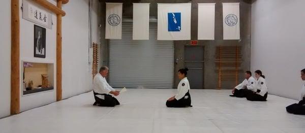 Black belt ceremony for Marie.