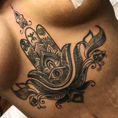 Puerto Rica and Hamsa by V at Head2Toe Tattoo