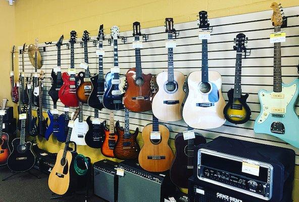 Music section is very cool!  Fender, Ibanez, Martin and many other great brands available.