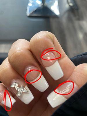 Bubbles on every nail