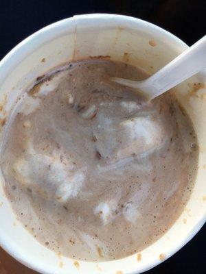 Very soupy "frozen custard".