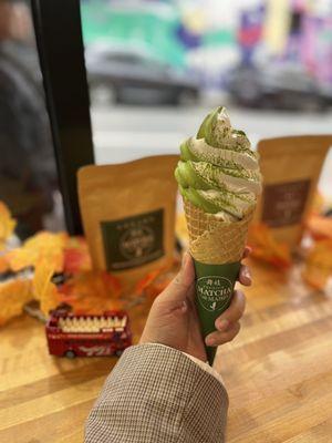 Matcha-Vanilla Soft Serve