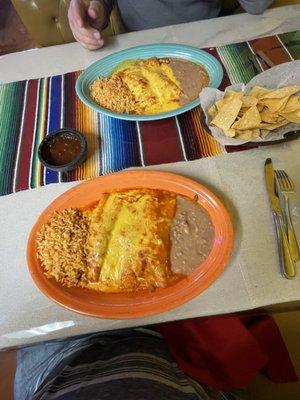 3 Beef Enchiladas …. $9.99