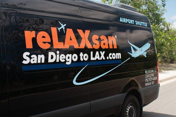 San Diego to LAX shuttle exterior