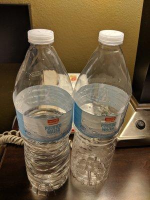 2 one-liter water bottles for $2.50