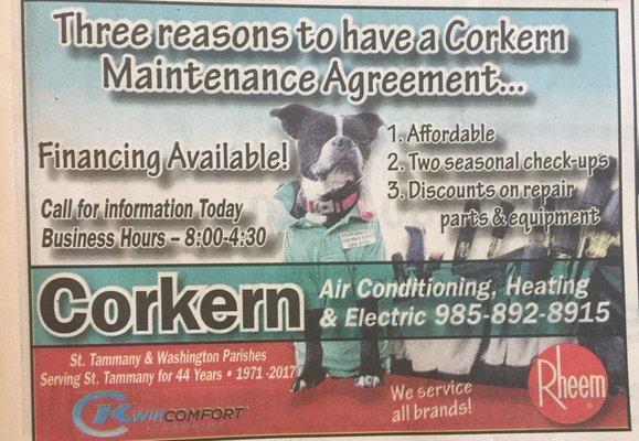 Corkern A/C Heating & Electric