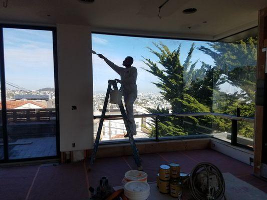 Painting with a view in Diamond Heights