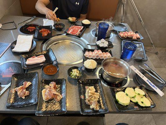 bbq and hotpot cooking