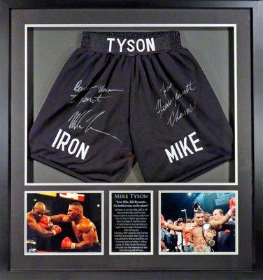 BTG custom boxing shorts framing