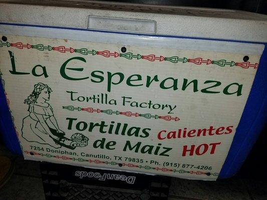 They sell hot fresh tortillas