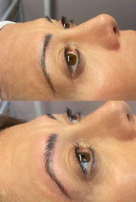 Eyebrow lamination + Eyelash lift