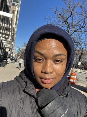 It was a little chilly but the sun and facial was too good not to capture