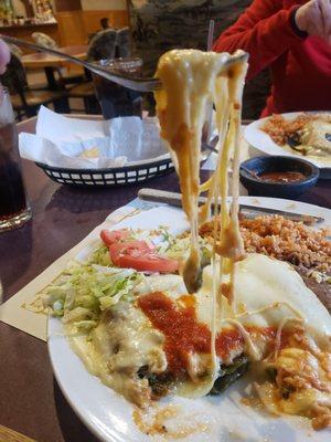 Cheese, cheese and cheese! Chilli relleno. #yum #ReviewsByRL