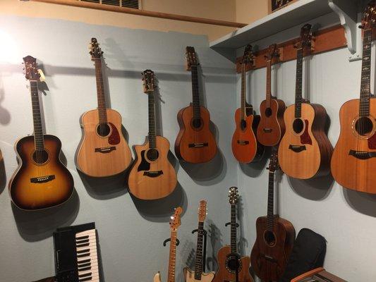 We also have a nice guitar room with Alvarez, Taylor, and Martin