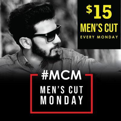 $15 Men's Haircut every Monday