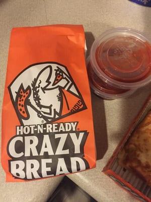 Crazy bread with sauce