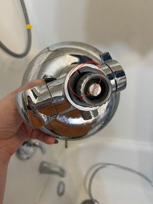 Broken showerhead