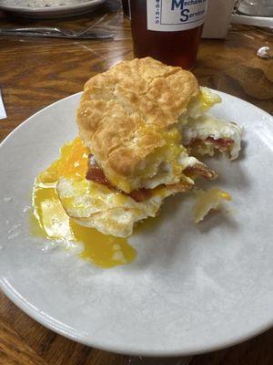 Bacon, egg, and cheese biscuit