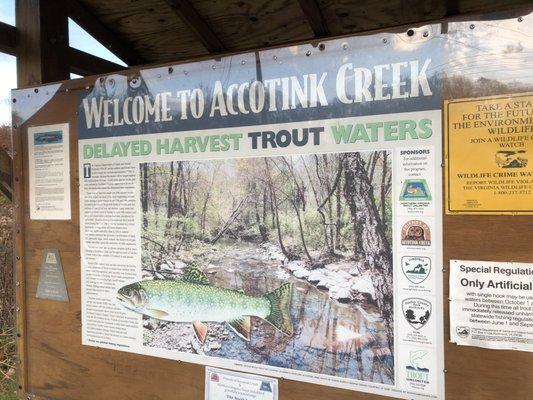 Easy access to Accotink Creek.