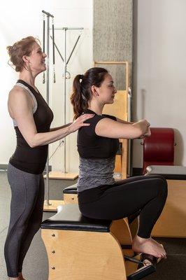 Danielle and Dominique on the Wunda Chair