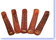 Designed Single Stick Wood Incense Holders.