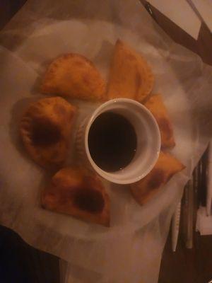 Mini Jamaican beef patties.