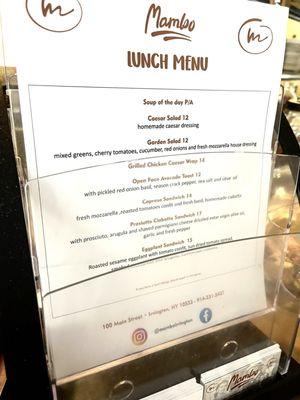 This Is Just The Lunch Rundown, But There's Also A 'Specials' Menu Posted Inside On Butcher Paper As Well As Their Menu You Can Choose From