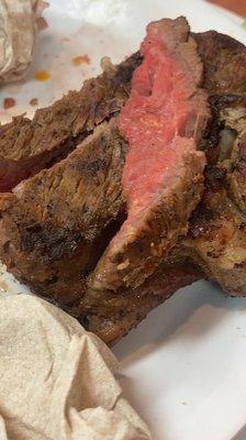 Steak but ofc it's raw