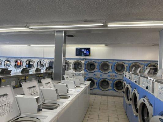 Under New Management. Always clean. Attendant always on duty. Various washers and dryer's available. Open everyday 7 A.M - 8 P.M LAST LOAD.