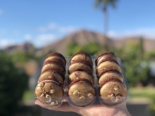 Ferrero Rocher inspired macarons, sooooo delicious and moist!! Highly recommend!!