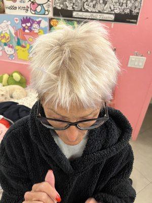 Regular bleach blond color