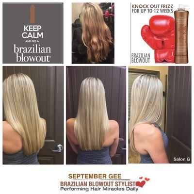 Brazilian blowout smoothing treatment fights frizz and humidity!