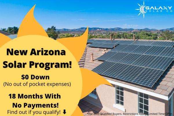 ARE YOU AN ARIZONA HOMEOWNER? There has never been a better time to go solar! Announcing our NEW ARIZONA SOLAR PROGRAM.