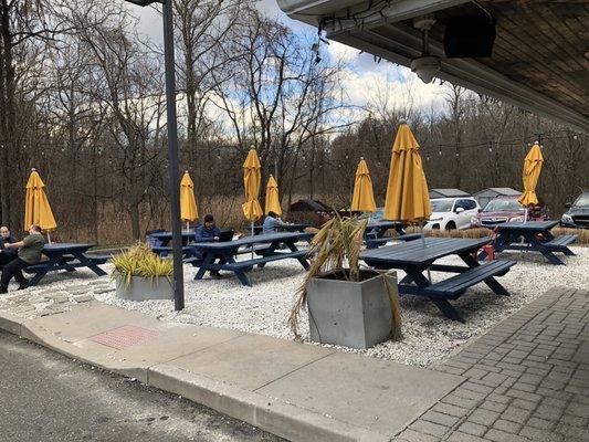 Outdoor dining area