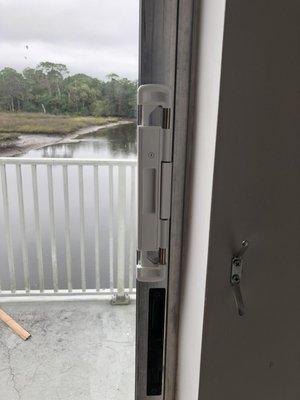 High security patio door lock