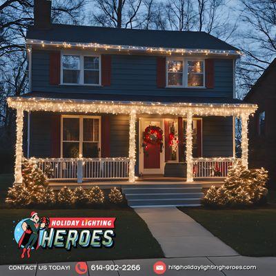 Your Dream Holiday Lights, Installed with Care by the Heroes of Greater Columbus! 
Let us turn your home into a holiday wonderland