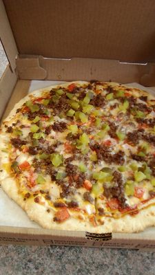 Cheeseburger pizza!