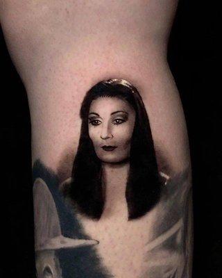 Lovely Morticia Addams Micro Portrait by Pony Lawson