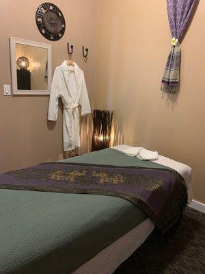 Relaxing massage room