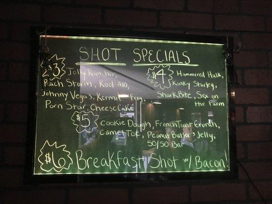 Shot Specials