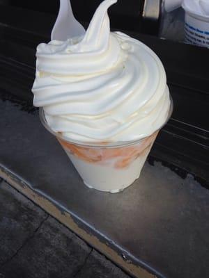 Citrus twist twister! Ice sandwiched between 2 layers of soft cream.