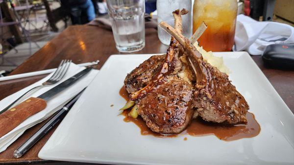 The Lamb chops were good. They were tender and very tender.