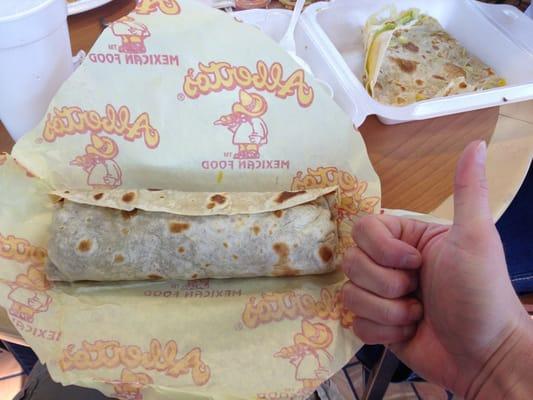 I am LOVING my giant carne asada burrito and the quesadilla!