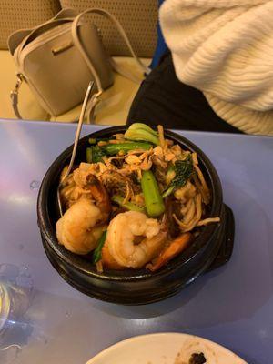 Thai shrimp clay pot