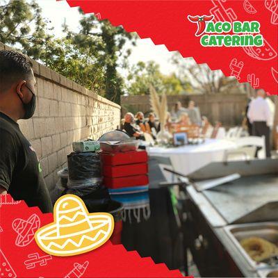 Our professional catering staff is ready to serve your Guests. #catering #tacos #wedding #party #graduation