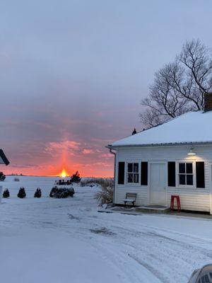 Sunset after a winter storm.