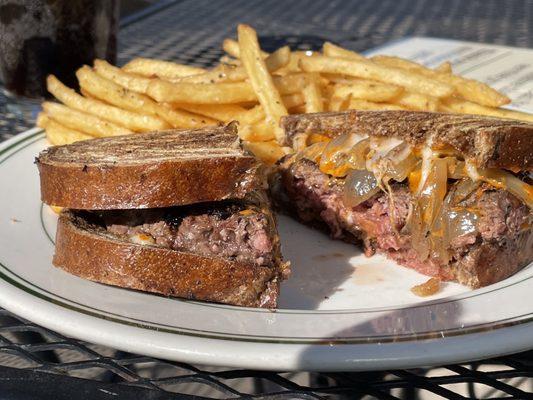 Patty melt with fries. Both tasted great!