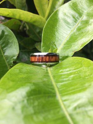 Milo and Palm Wood Titanium Ring